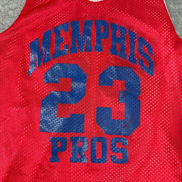 Memphis Pros #23 Men's Reversible Breathable Red/White/Blue Jersey ￼ - Picture 5 of 7
